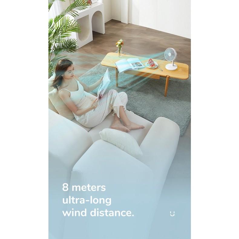 Quạt Để Bàn Gấp Gọn JISULIFE FA13P ABS - Sạc Nhanh - Pin 8000mAh Sử Dụng Lên Đến 28H - Hàng Chính Hãng