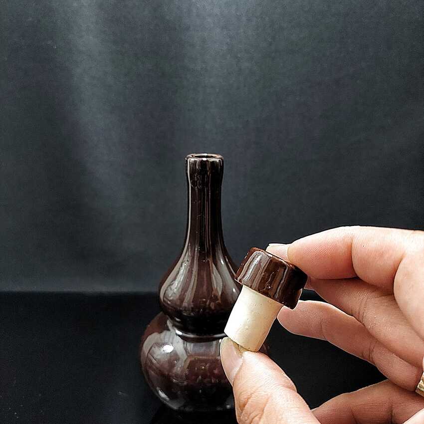 Nậm Rượu Hồ Lô Bát Tràng 350ML gốm men sứ cao cấp màu nâu đỏ - Bình Đựng Rượu Đẹp cho giới sành tửu chất lượng đảm bảo