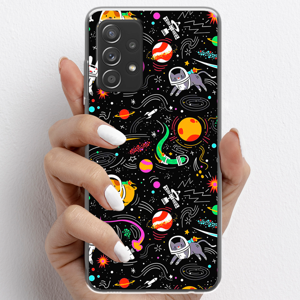 Ốp lưng cho Samsung Galaxy A52 , Samsung Galaxy A52s 5G nhựa TPU mẫu Vũ trụ thú cưng
