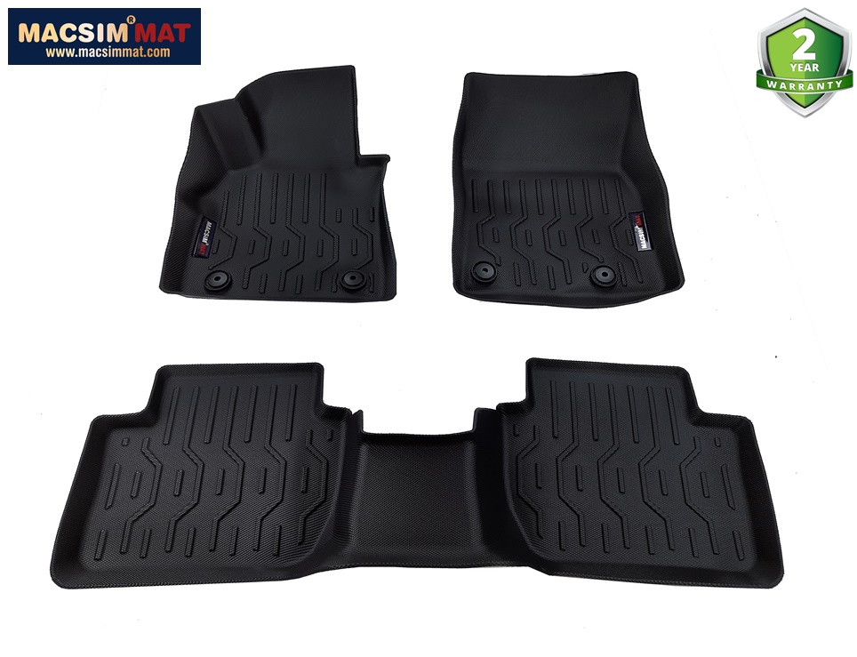 Thảm lót sàn xe ô tô Mazda CX3 Nhãn hiệu Macsim chất liệu nhựa TPV cao cấp màu đen  - 2 hàng ghế
