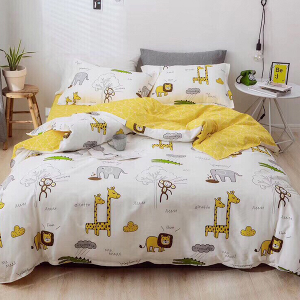 Bộ Chăn Ga Gối Cotton Lụa Hàn Quốc chần bông CL153