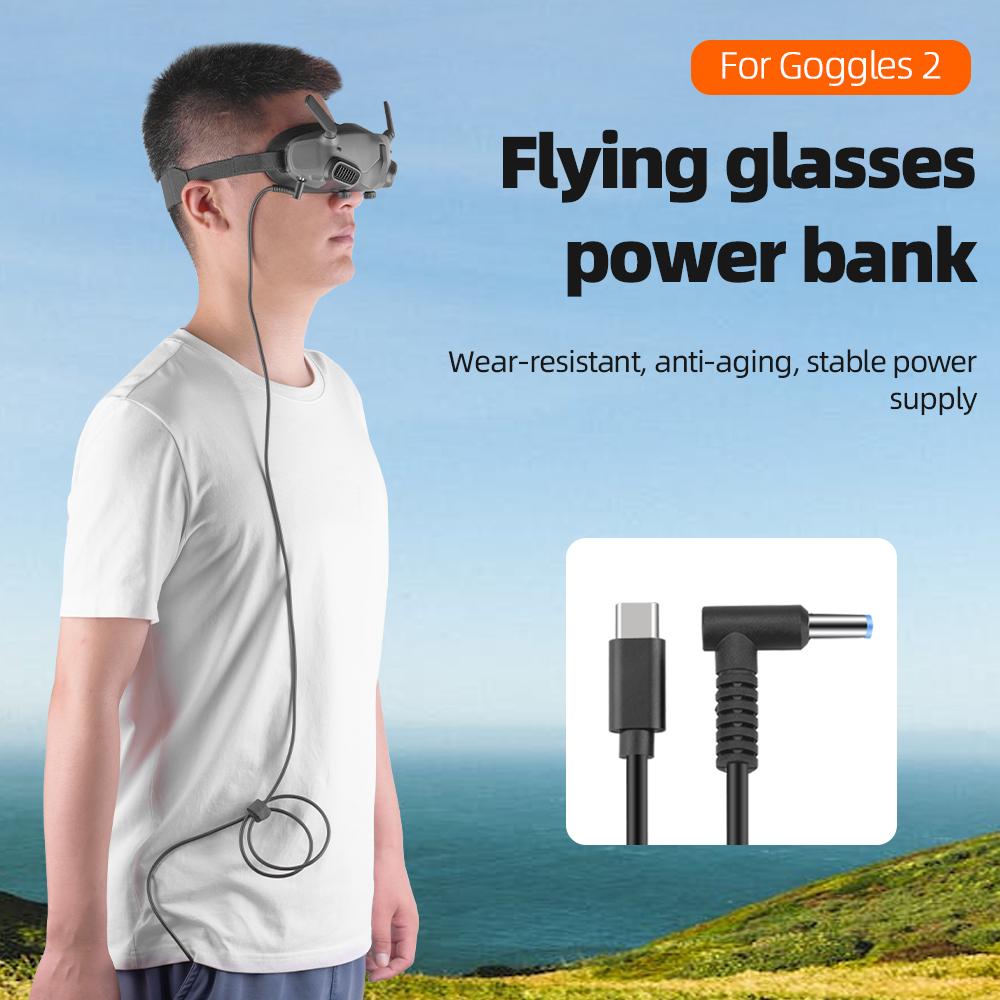 Cáp sạc cho kính bay DJI Goggles 2 Cáp nguồn USB-PD Cáp cấp nguồn di động sạc nhanh cho phụ kiện DJI Avata Màu sắc: Cáp sạc