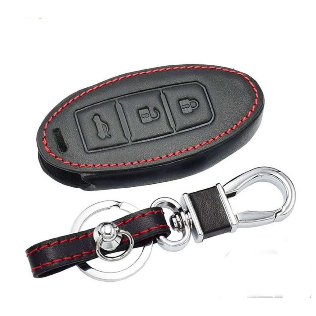 Bao da chìa khóa xe Nissan Xtrail, Navara - kèm móc khóa - Hàng cao cấp