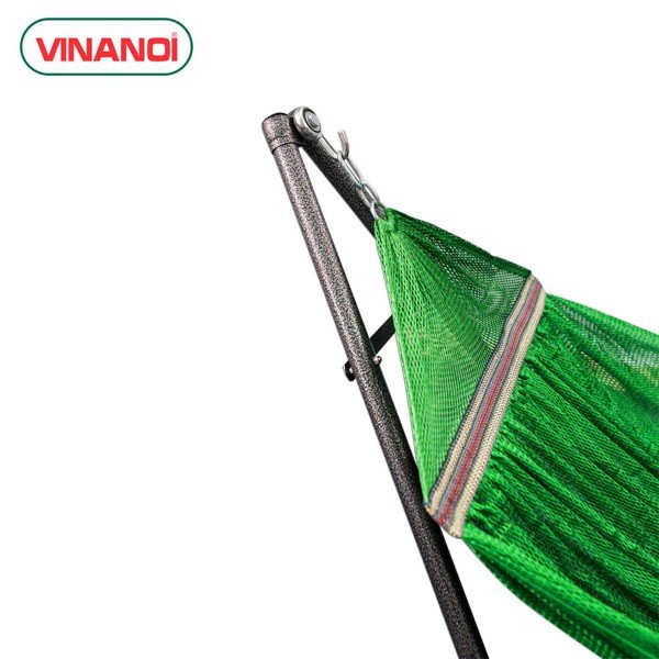 Võng xếp khung thép cao cấp VINANOI KVT32 - Lưới võng cỡ đại màu xanh lá