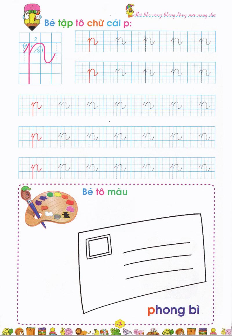 Bé Vào Lớp 1 - Tập Tô Chữ Cái (Quyển 3)