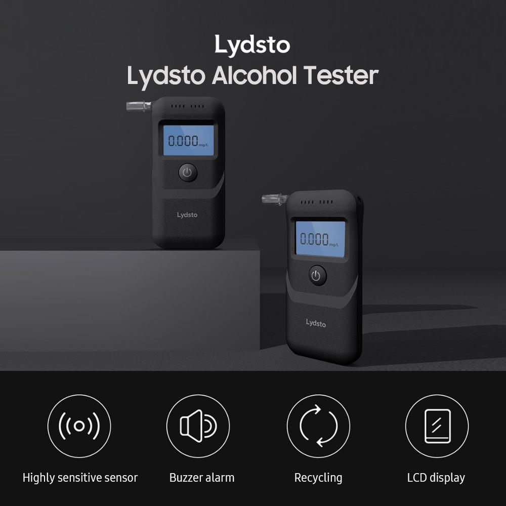 Lydsto Alcohol Tester High Accuracy Portable Breathalyzer for the Drunk Drivers LCD Display/Buzzer Alarm/Three Unit