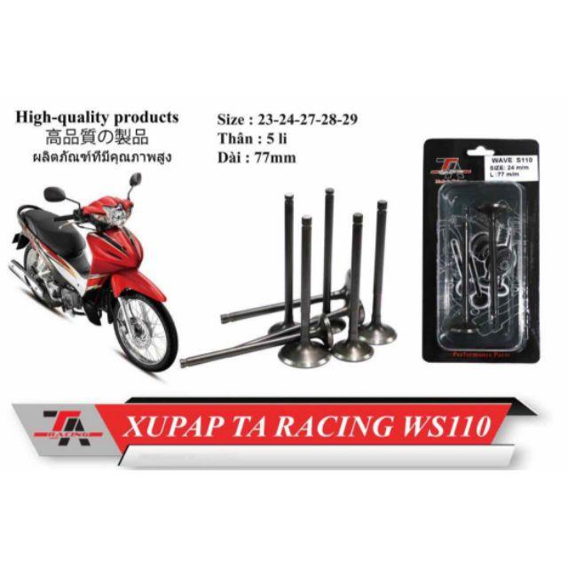 Xupap TA Racing, ATE Racing Gắn Wave S110, RSX 110, Blade 110