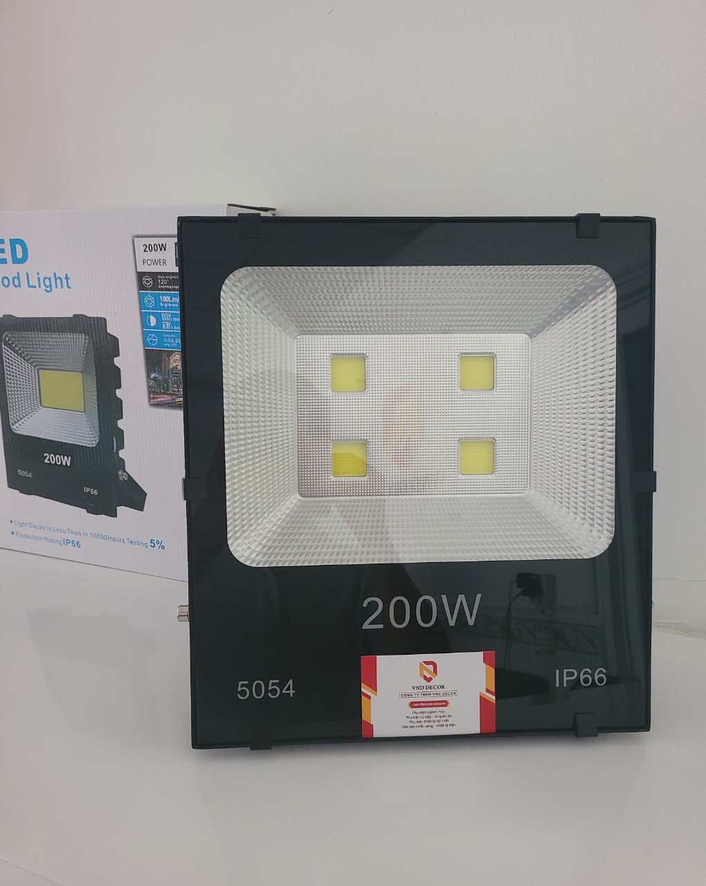 Đèn Led Pha 200W, Đủ Công Suất,Vỏ Dày, Ánh sáng trắng 6500K, Chống Nước Dùng ngoài Trời rọi Bảng Hiệu, Sân Vườn, Kho Bãi