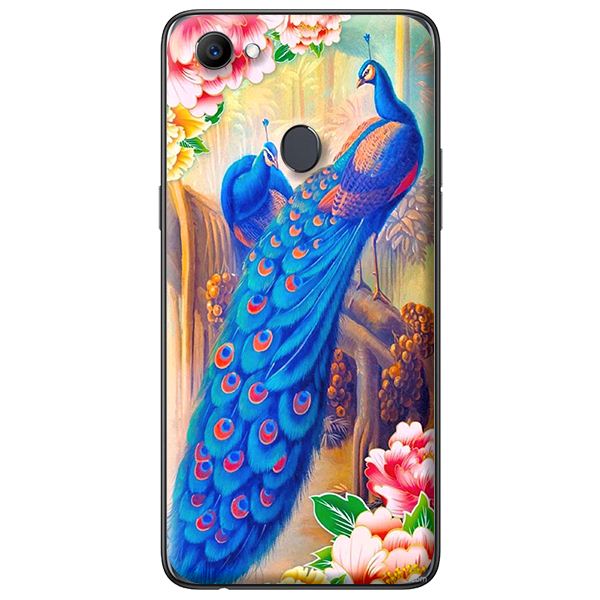 Ốp lưng cho Oppo F7 mẫu chim công 2 - Hàng chính hãng