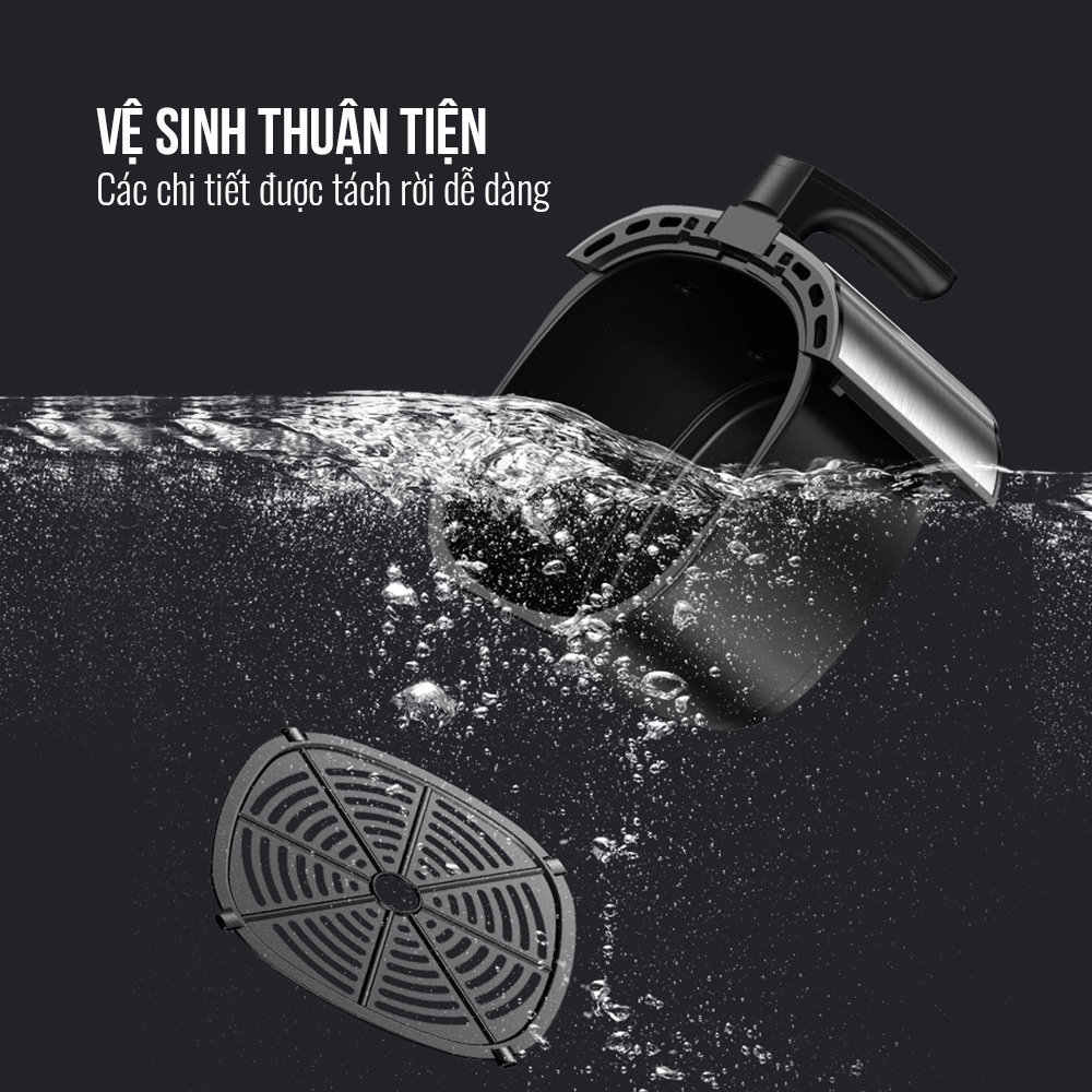 Nồi chiên không dầu Elmich AFE-3946OL 5.5 Lít - Hàng Chính Hãng
