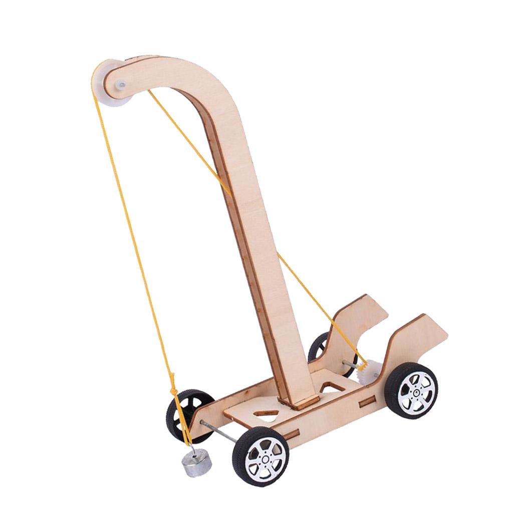 MÔ HÌNH NHÀ Gỗ DIY Khoa Học Giáo Dục Trọng Lực Xe Đồ Chơi Thử Nghiệm Bộ Dụng Cụ dùng cho Trẻ Em