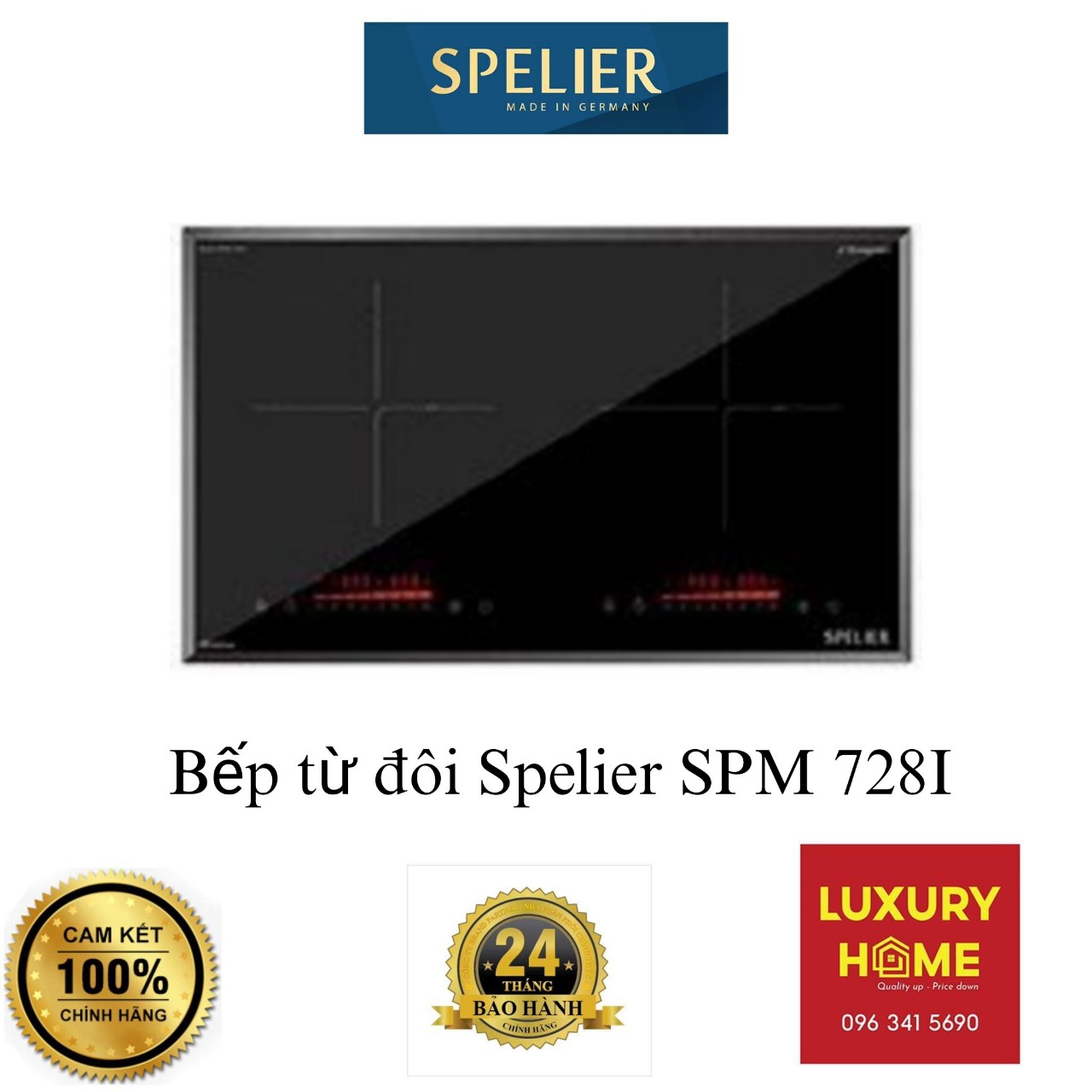 Bếp từ đôi Spelier SPM 728I - Hàng Chính Hãng