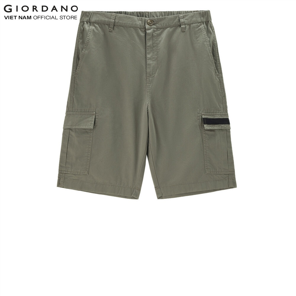 Quần Shorts Kaki Nam Túi Hộp Giordano 01101206