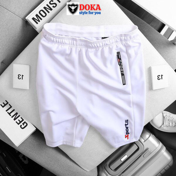 Combo 2 Quần shorts thể thao nam ( Tặng 1 áo thun nam ngẫu nhiên theo cân nặng ) dạng sọt sport đùi chất thun lạnh 4 chiều cao cấp phù hợp tập gym hay mặc nhà màu trắng và đen DUI-P101