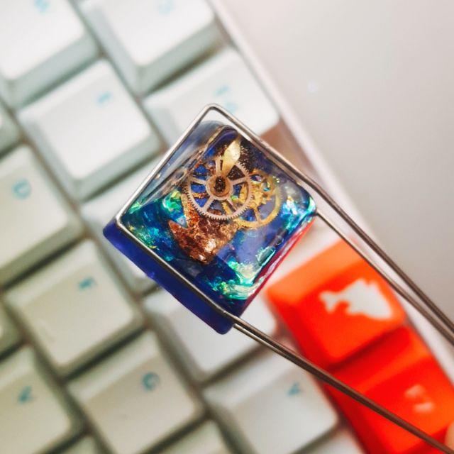 Nút Keycap SA profile hàng R1 - Resin Nút bàn phím steampunk bánh răng