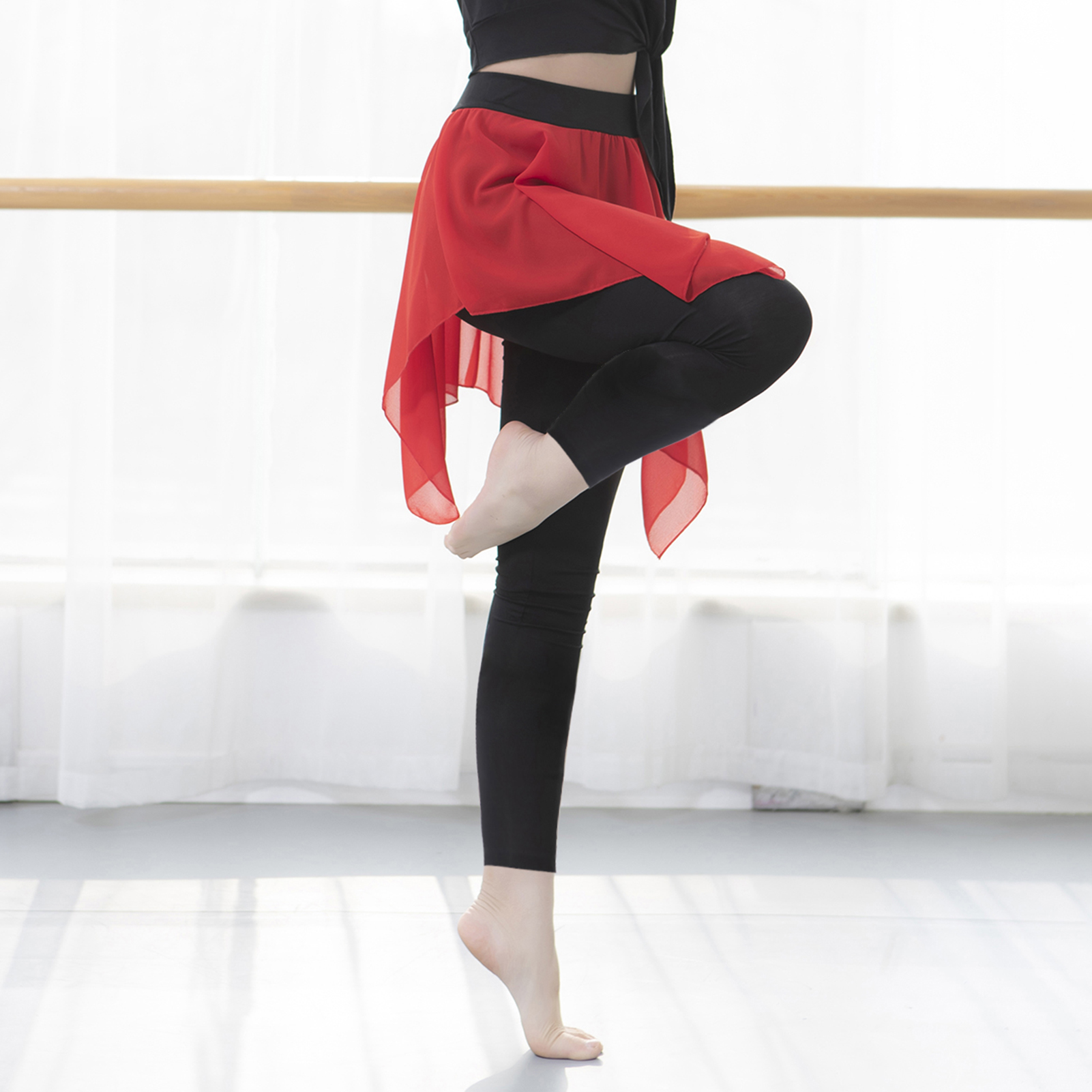 Quần Leggings kèm váy voan 2 trong 1 để khiêu vũ và yoga . Mềm mại và bền bỉ