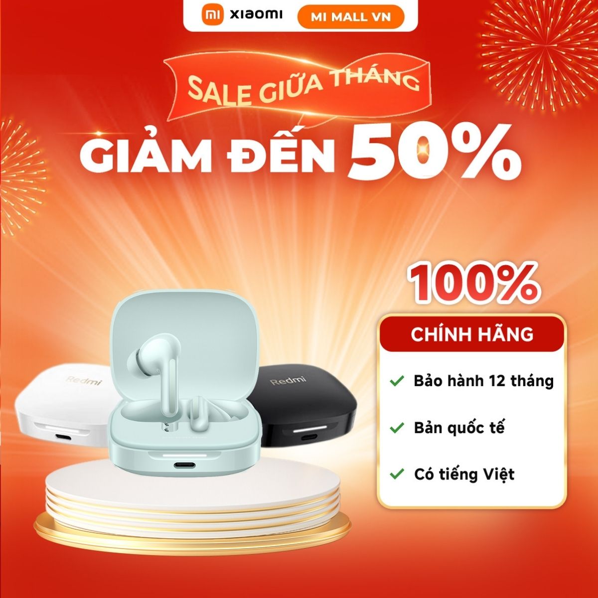 Tai Nghe Bluetooth Xiaomi Redmi Buds 6 - Hàng Chính Hãng, Bảo Hành 6 Tháng