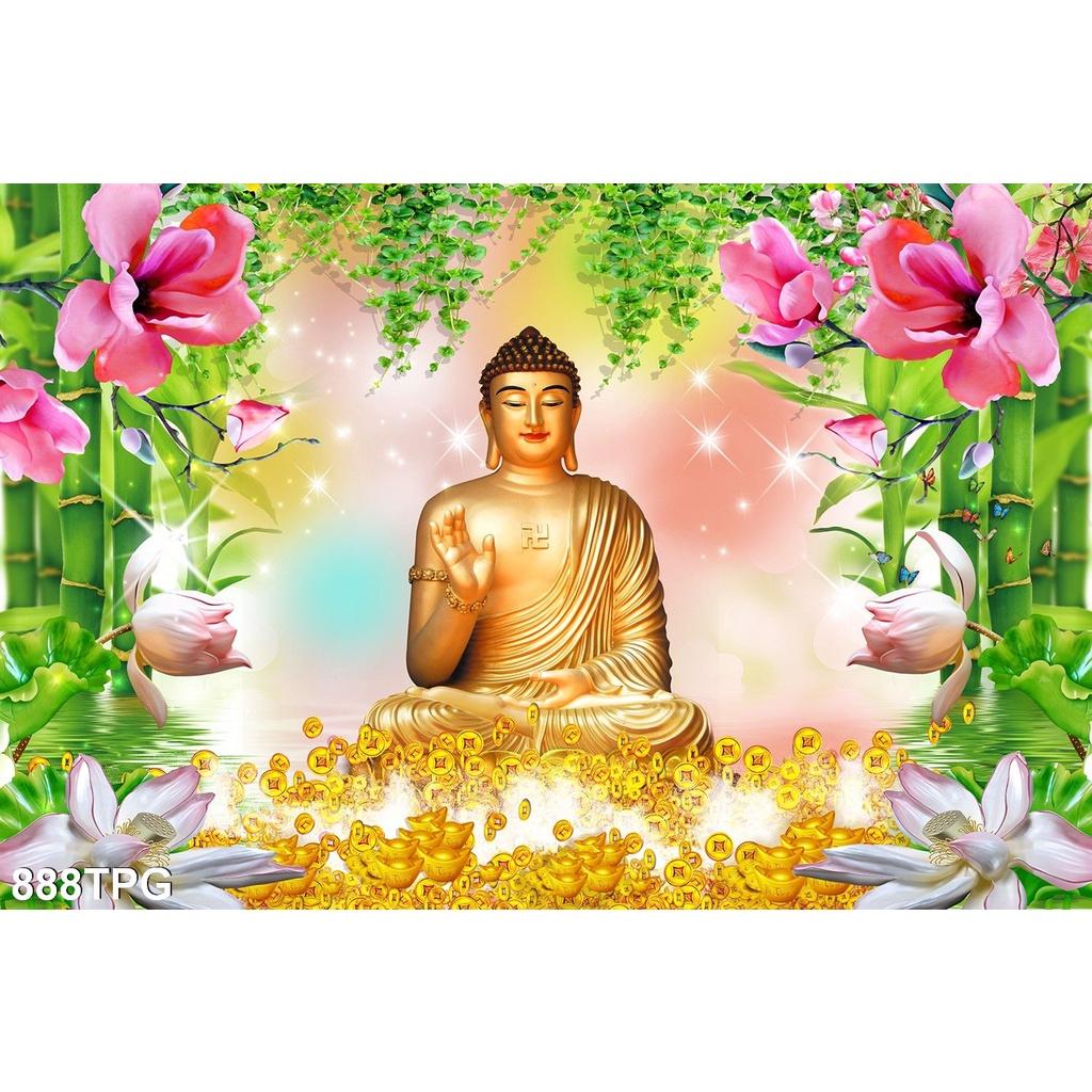 TRANH DÁN TƯỜNG 3D PHẬT - TRANH DÁN BÀN THỜ PHẬT