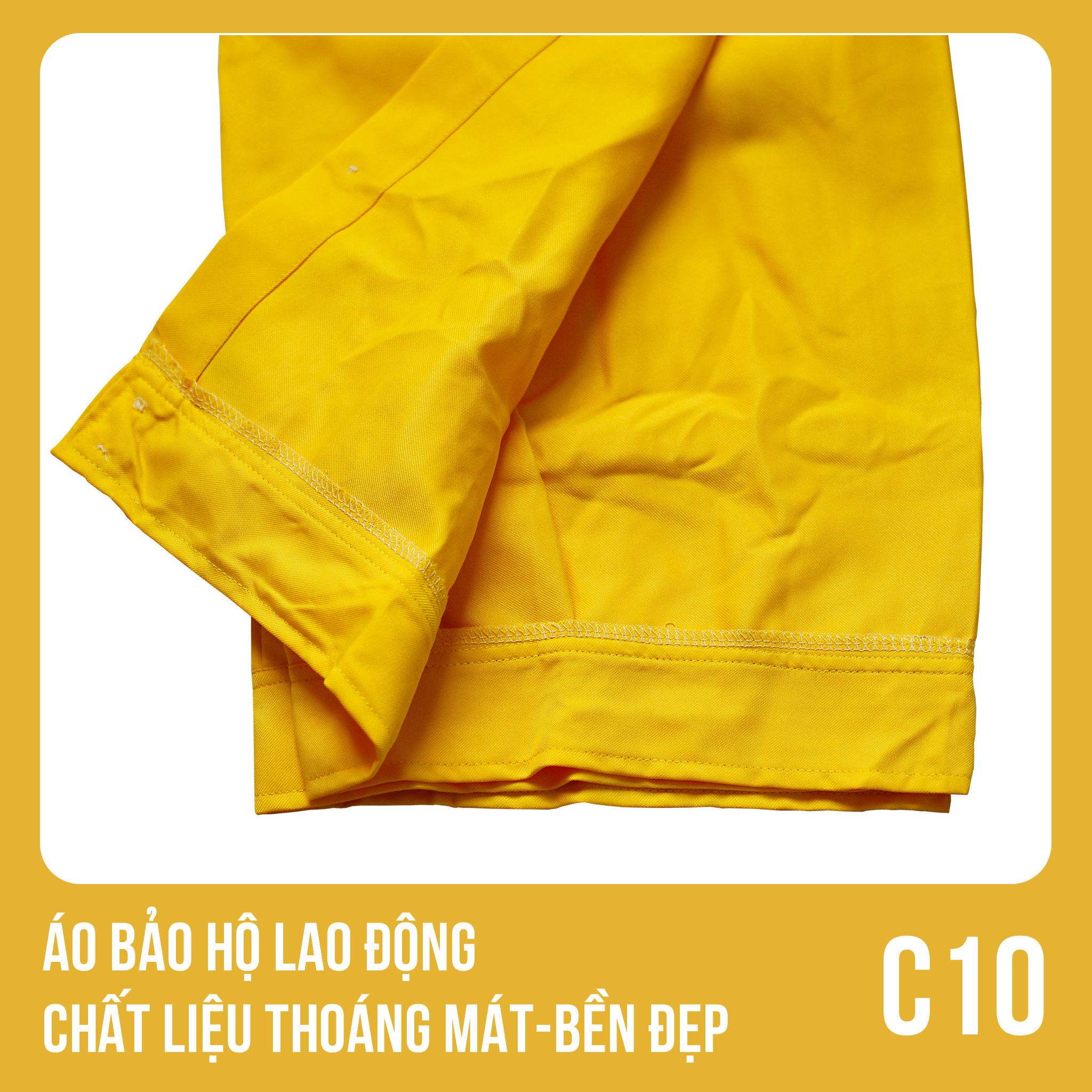 Áo bảo hộ lao động, chất liệu thoáng mát, bền đẹp - Mã C10