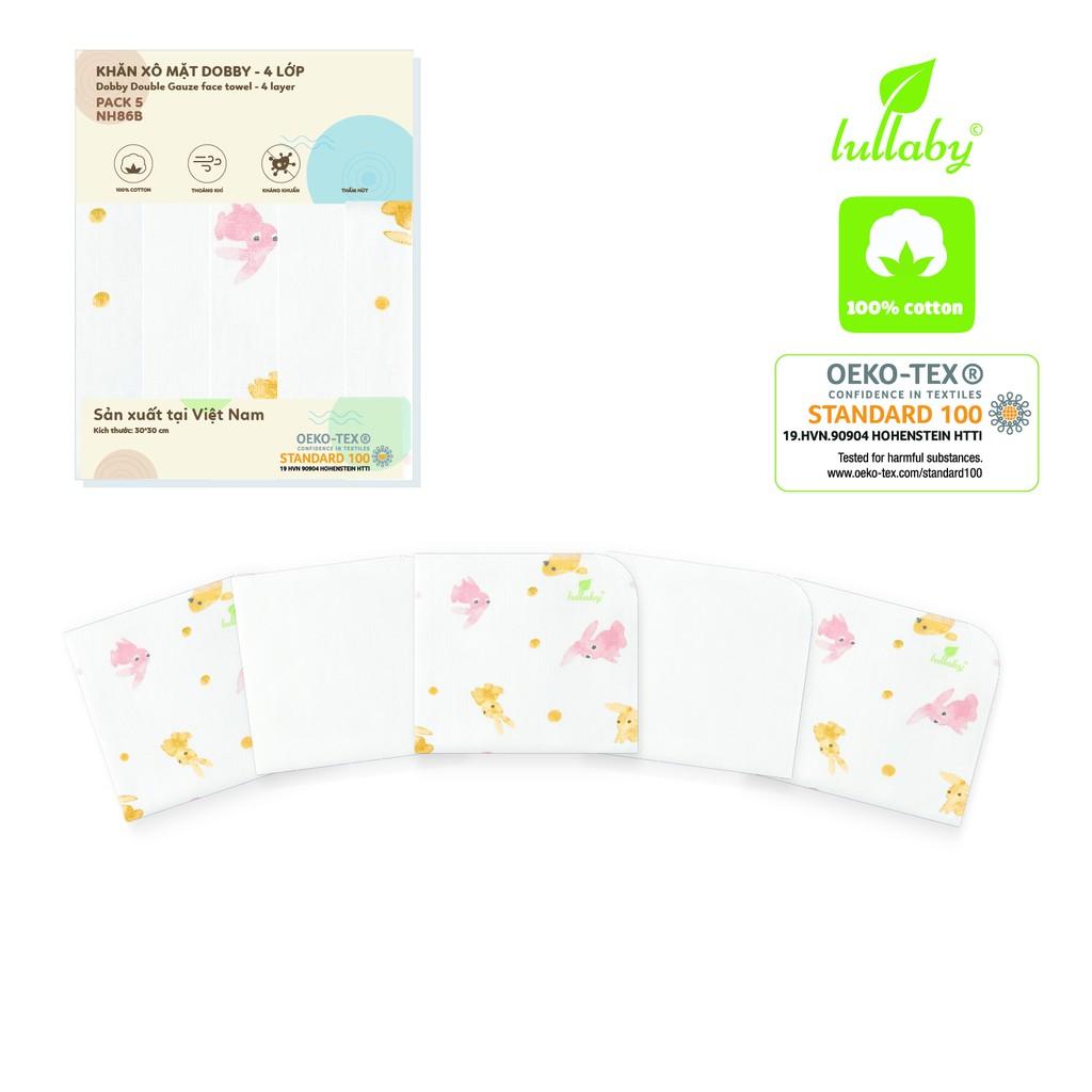 Khăn mặt xô Dobby Lullaby cho bé - Set 5 chiếc