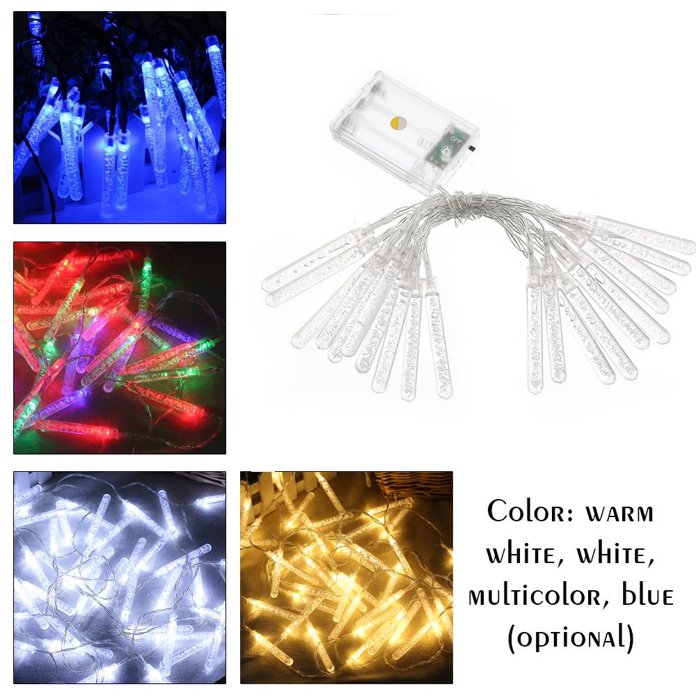 BZ509 2.2M 20 Bulbs Pillar Clear Indoor Outdoor Decoration Festoon Party Garden Yard Fence Lamp Holiday String Lights