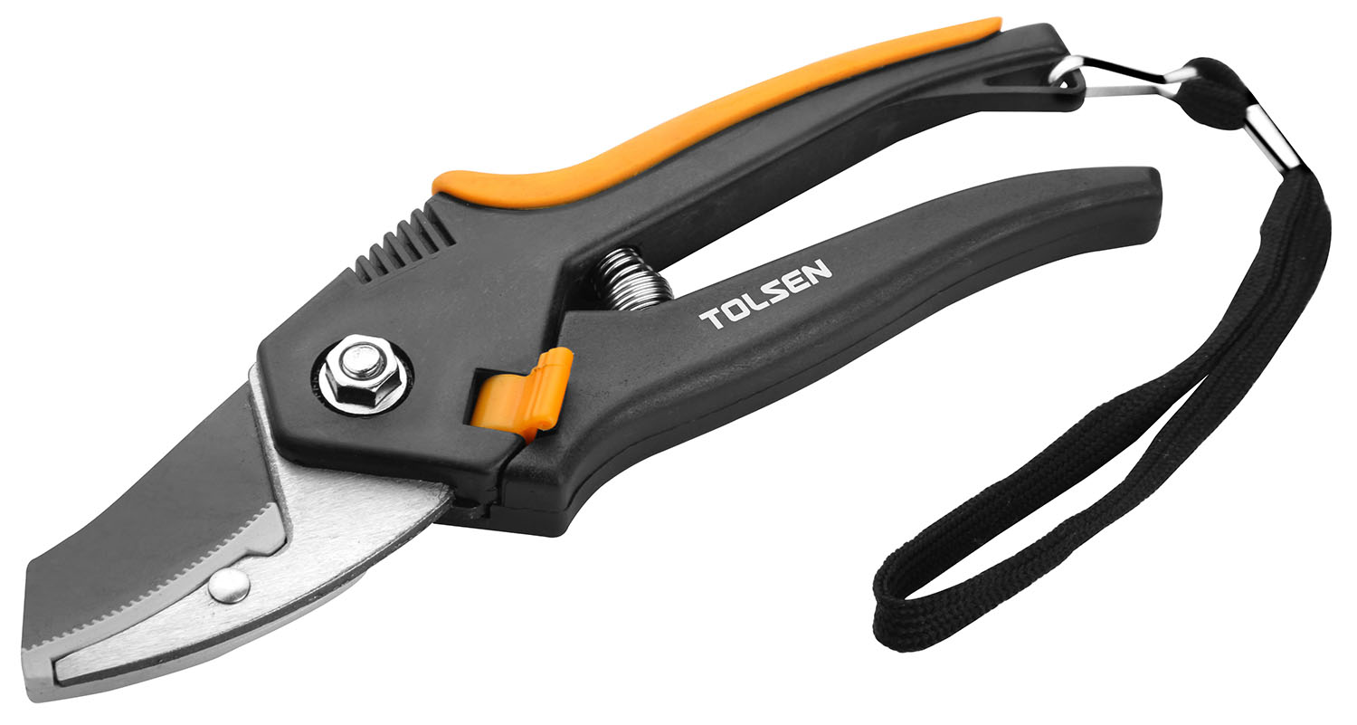 Kéo cắt cành khuyết lưỡi có dây treo 3102 TOLSEN