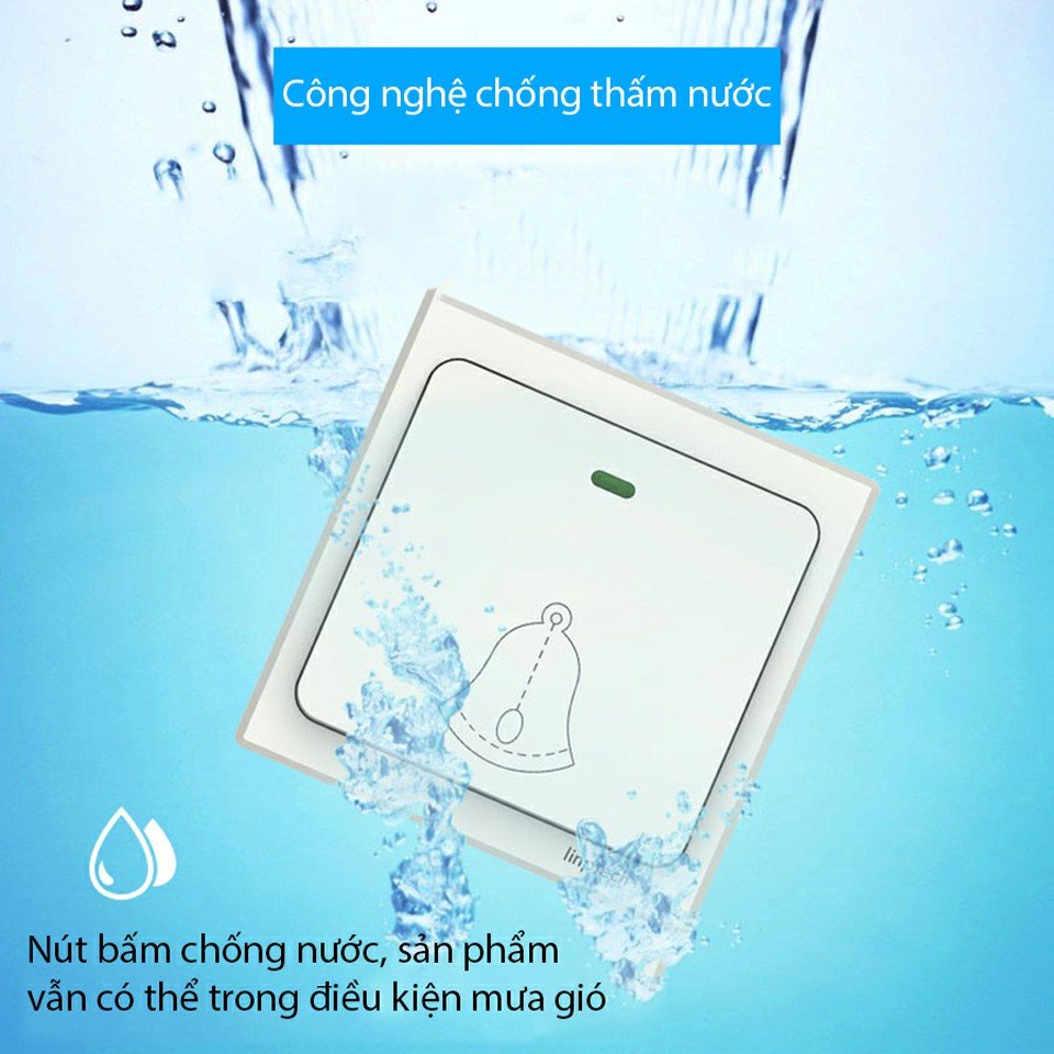 Chuông Cửa Không Dây Không Dùng Pin Thông Minh Chống Nước LINPTECH