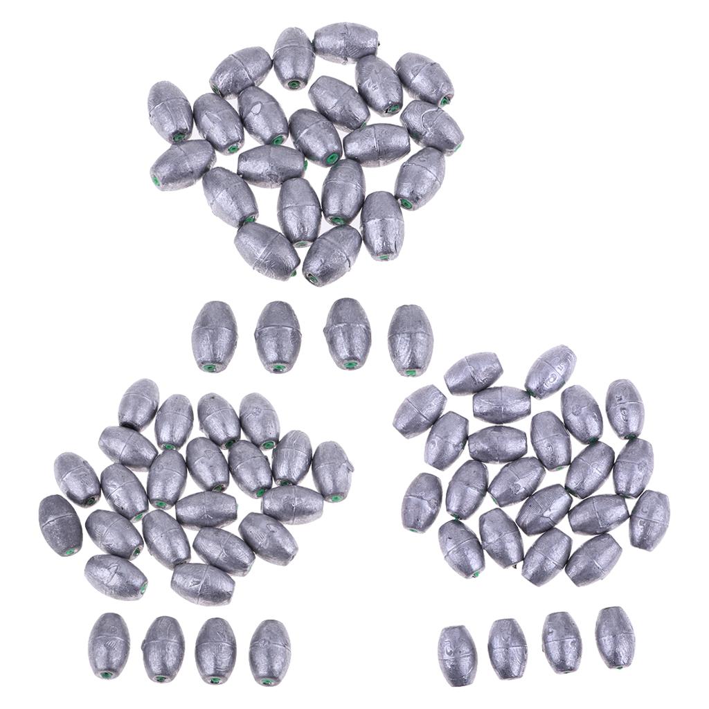 25Pcs/set Fishing Lead Weights Lead Fishing Sinker Weight for Any Waters 30g