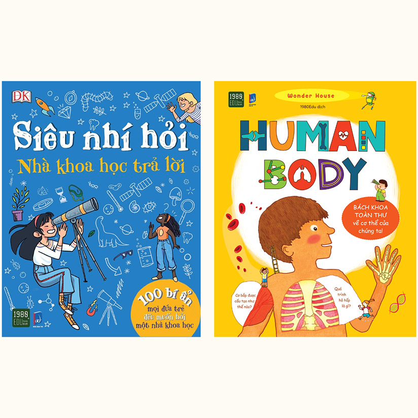 Combo Siêu Nhí Hỏi Nhà Khoa Học Trả Lời + Human Body
