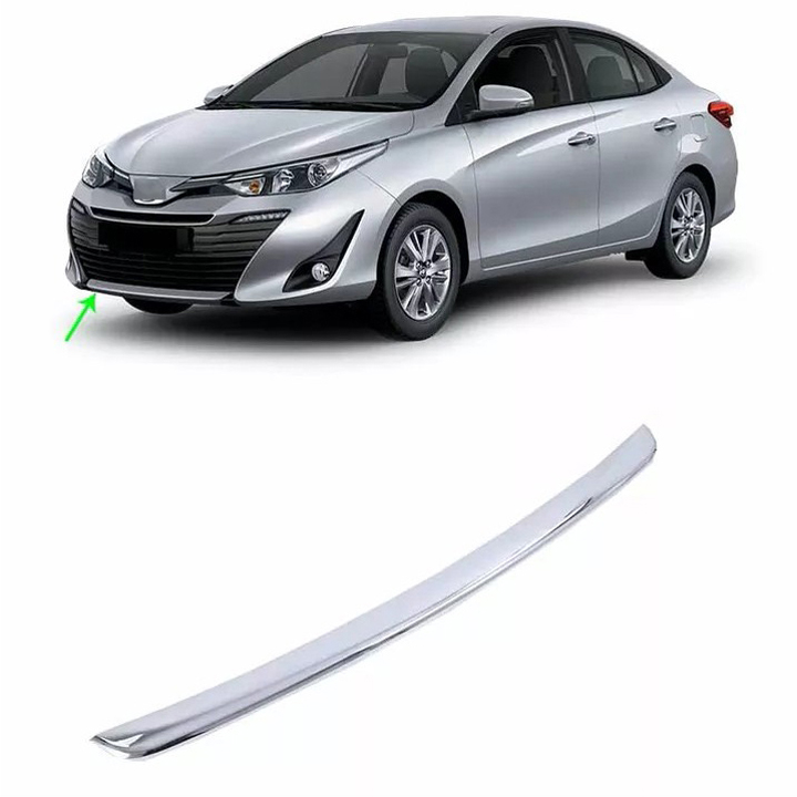 Ốp cản trước dành cho xe Toyota Vios 2019 mạ Crom cao cấp