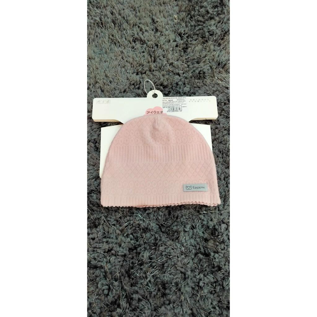 Nón em bé, nón dệt kim đan bông thủ công , chât liệu cotton 100% , thương hiệu Aiueo Nhật Bản.