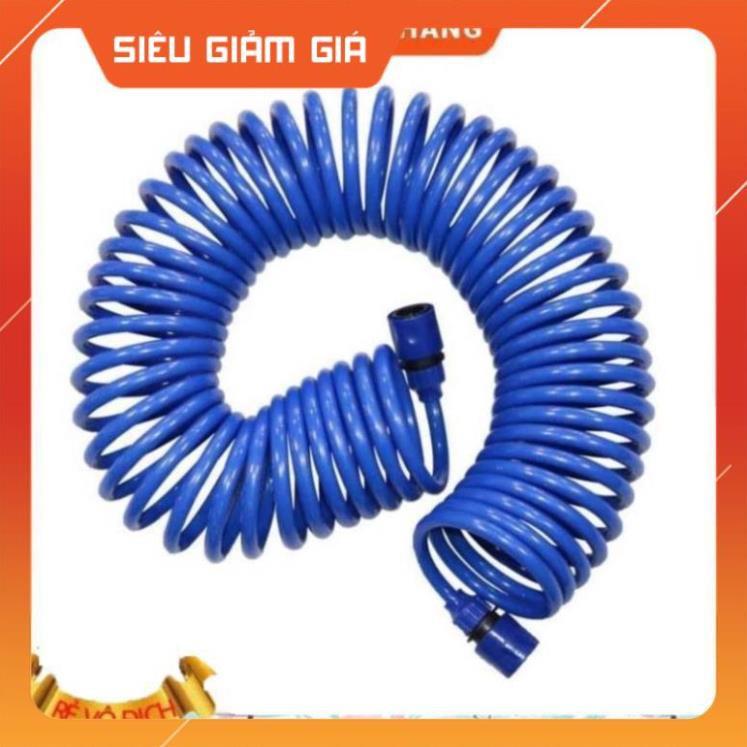 Bộ vòi xịt nước tưới cây đa năng tăng áp lực nước kèm dây tưới dạng lò xo co dãn 319814 loại 10m