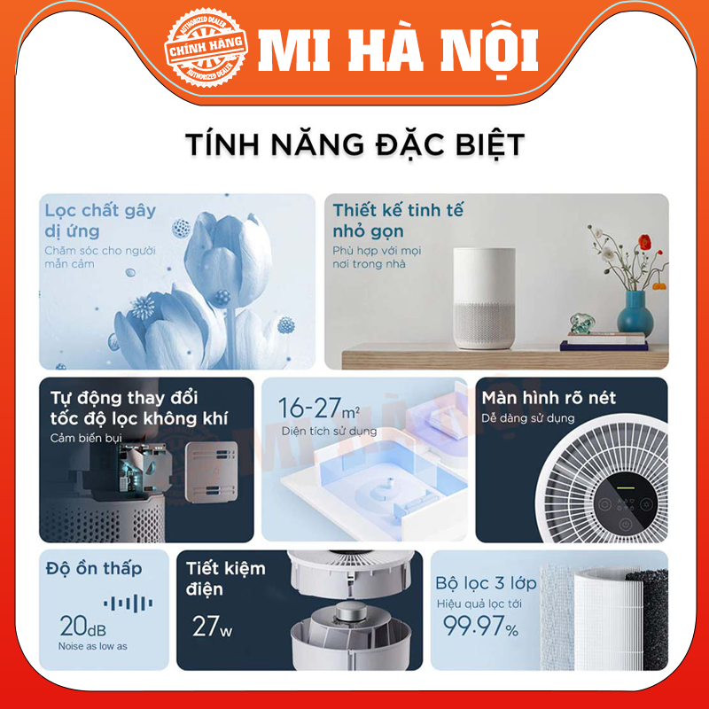 Máy lọc không khí Xiaomi Air Purifier 4 Compact – Bản Quốc Tế - Hàng chính hãng