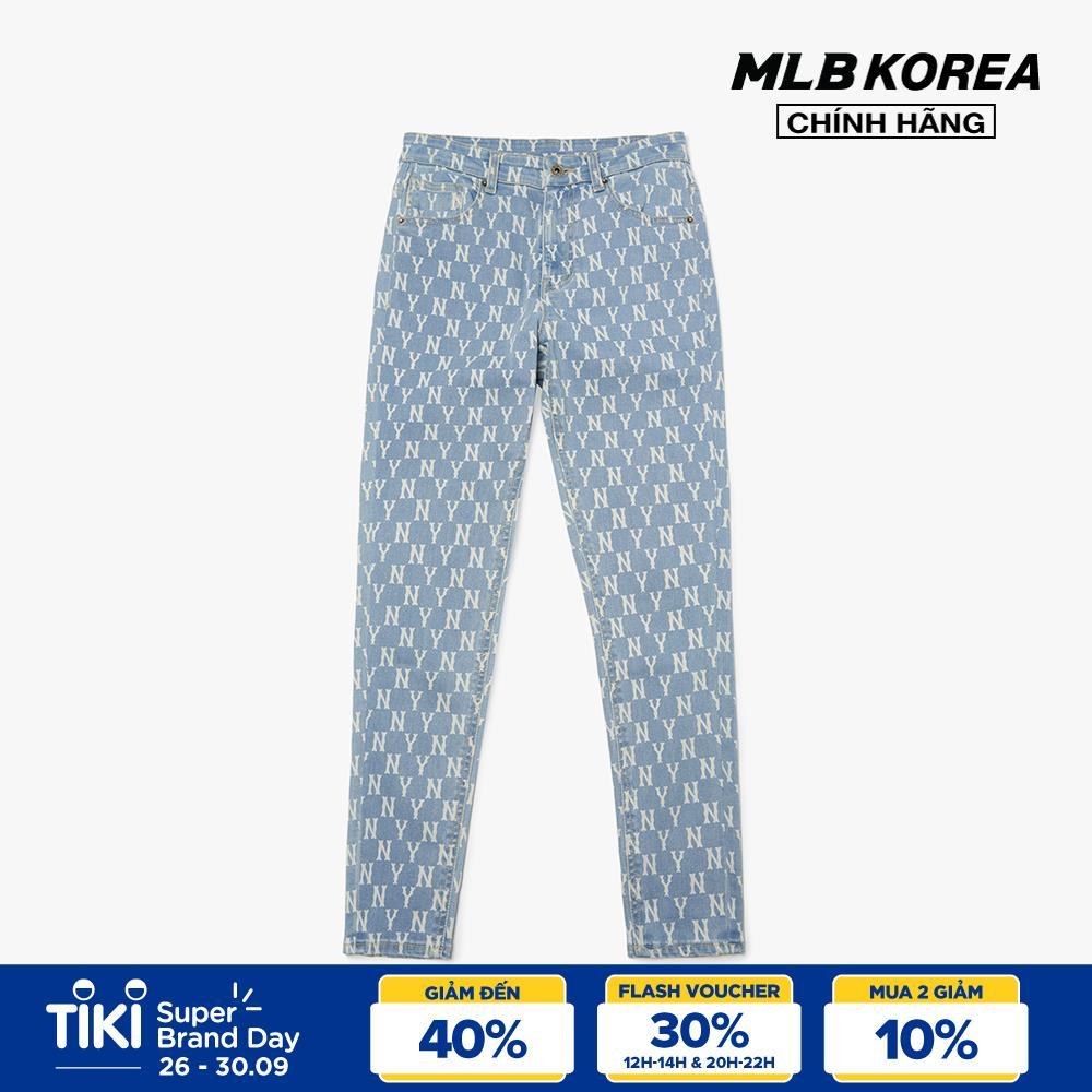 MLB - Quần jeans nữ phom skinny Monogram 3FDPM0521-50BLL