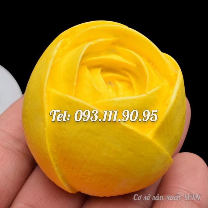 Khuôn silicon làm rau câu búp hoa hồng trà - Mã số 1493