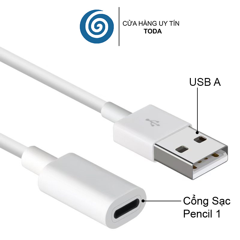 Cáp Sạc cho Apple Pencil 1 - Hàng Chính Hãng