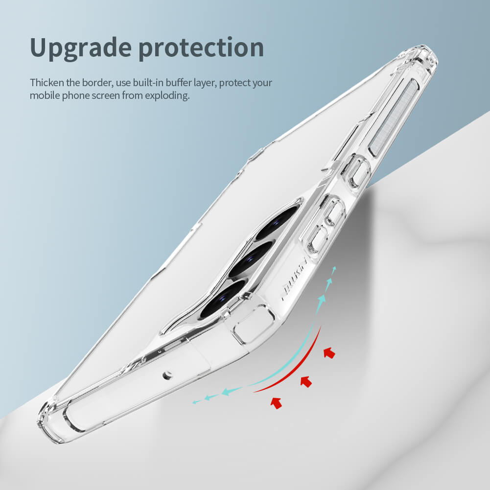 Ốp lưng TPU chống sốc cho Samsung Galaxy S23 / S23 Plus / S23 Ultra hiệu Nillkin Nature TPU Pro Case - hàng nhập khẩu