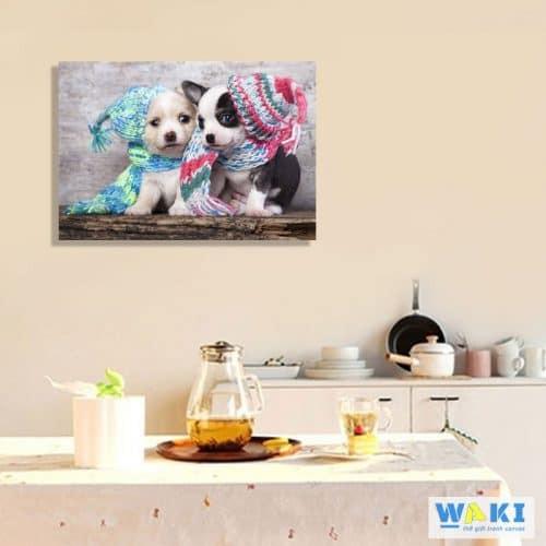 Tranh canvas thú cưng – W48