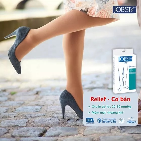 Vớ Y Khoa JOBST Relief | Tất Suy Giãn Tĩnh Mạch -VT0041