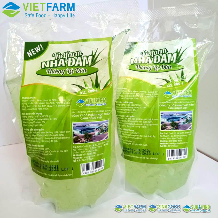 Nha đam hương lá dứa túi 500g