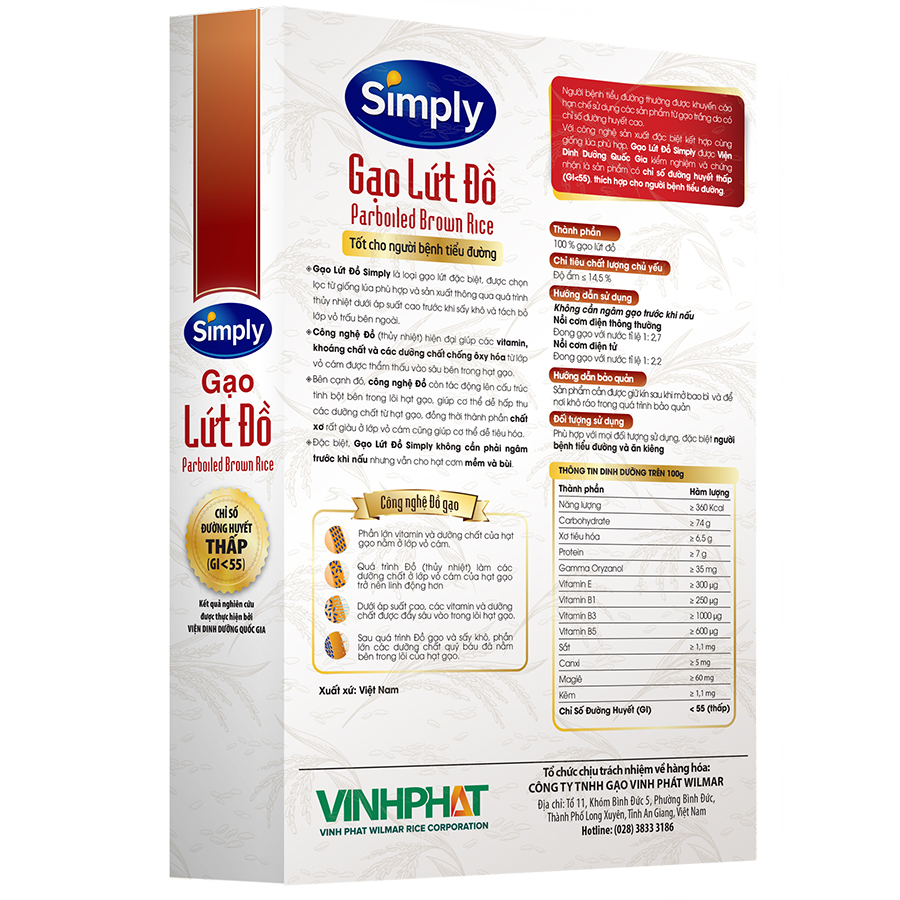 Hộp Gạo Lứt Đồ Simply 1kg