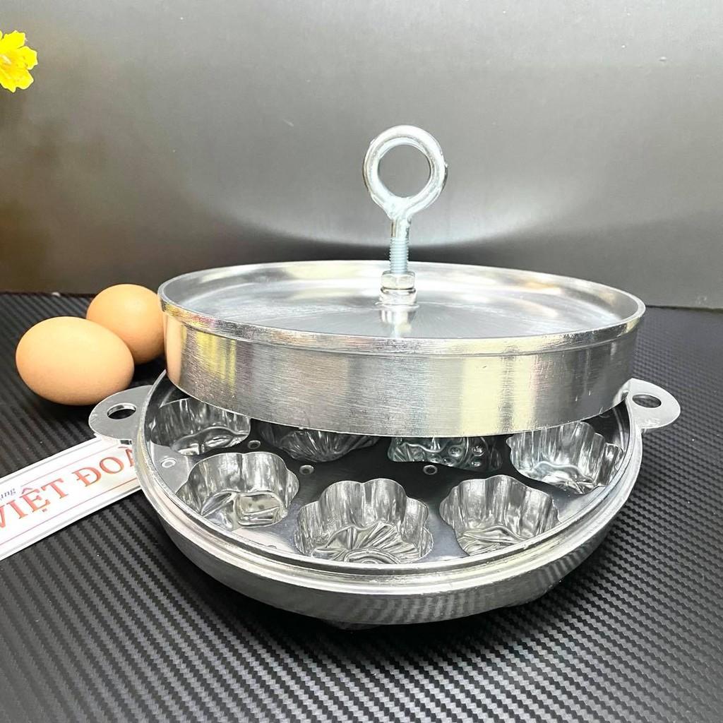 Khuôn Bánh Bông Lan, Bánh Thuẩn - Gang dày cao cấp loại 12 bánh- Khuôn Loại 1, Đặc Biệt Nặng 1800g
