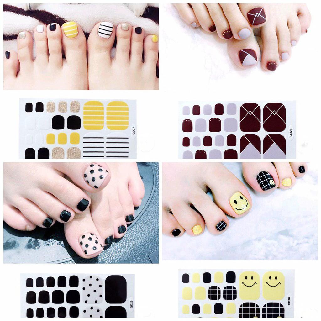Decal Sticker Nail dán móng chân nhanh Đẹp - Nhanh - Bền