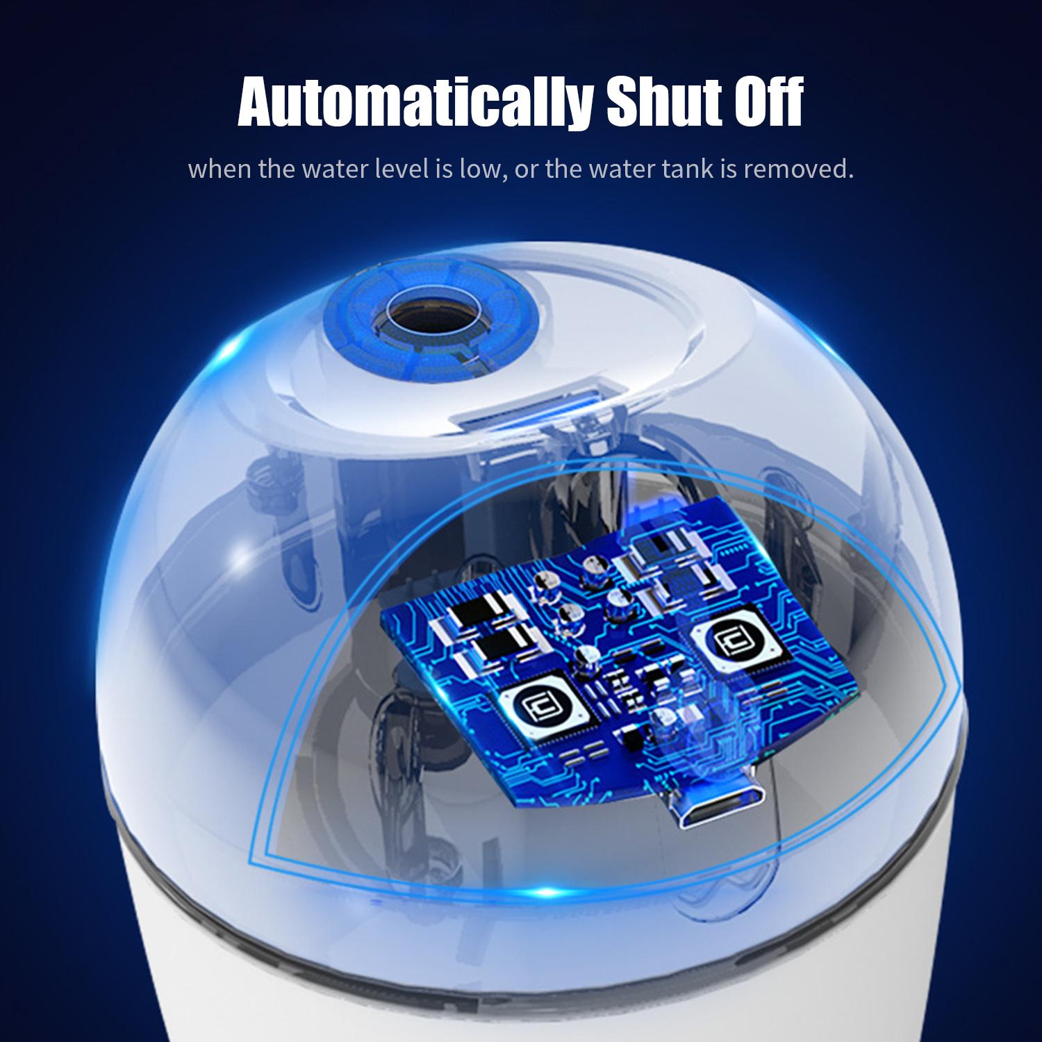 Máy khuếch tán tinh dầu tạo sương mù, tạo ẩm, có đèn led nhiều màu sắc, 220mL