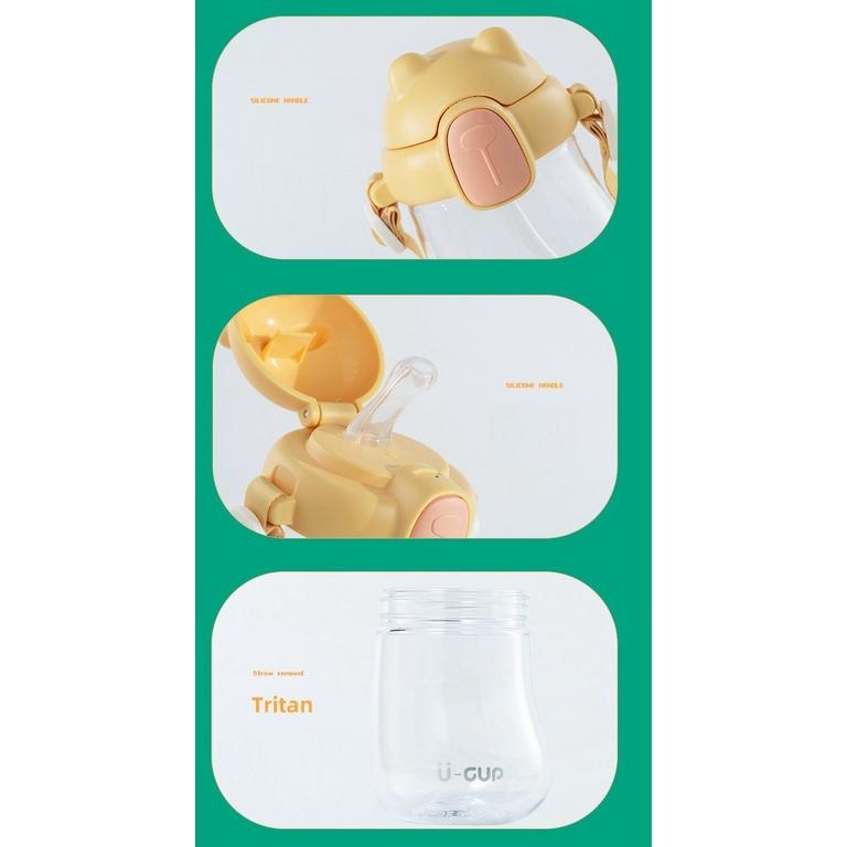 Bình nước U cup nhựa Tritan có có ống hút 400ml