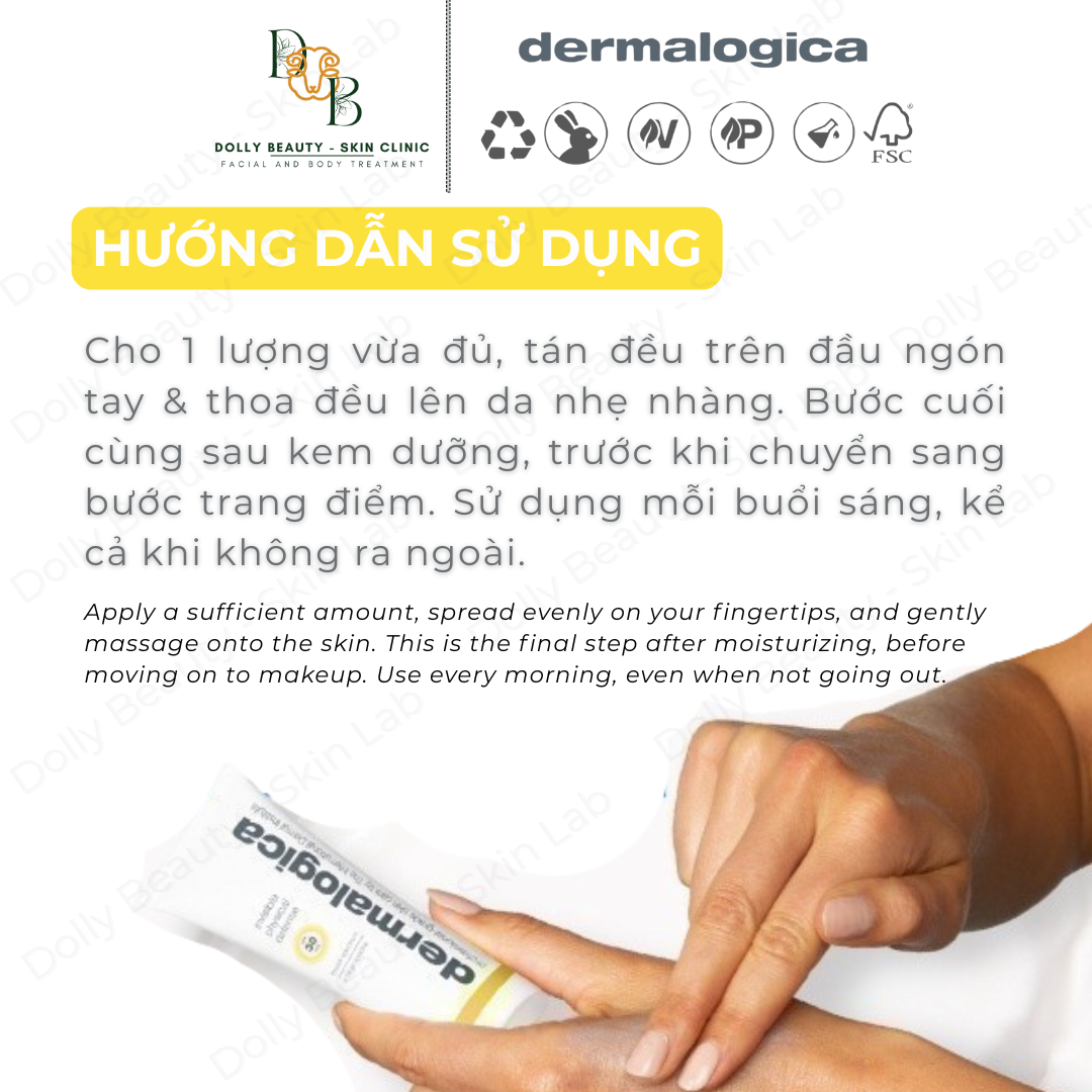 Kem chống nắng vật lý INVISIBLE PHYSICAL DEFENSE 50ml phù hợp với mọi loại da của Dermalogica - Dolly Beauty