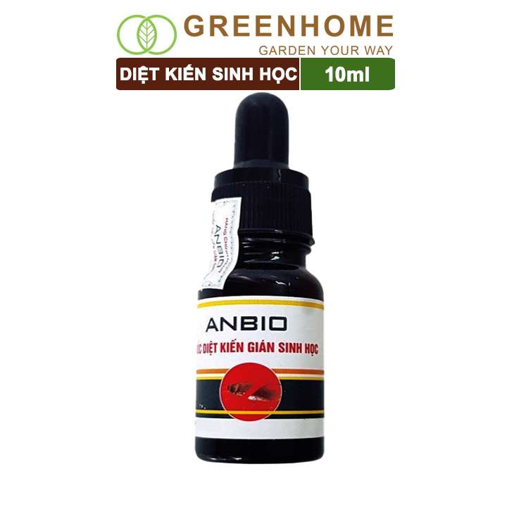 Thuốc diệt kiến gián sinh học Anbio, chai 10ml, an toàn, hiệu quả, tiết kiệm |Greenhome