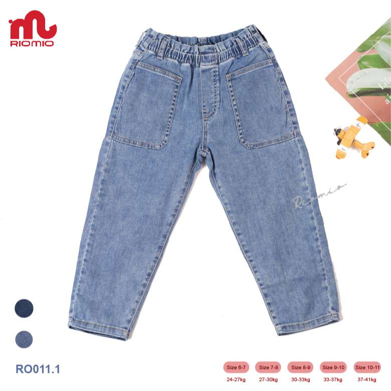 Quần jeans bé gái [Denim cotton USA] chính hãng RIOMIO - RO011.1 màu light