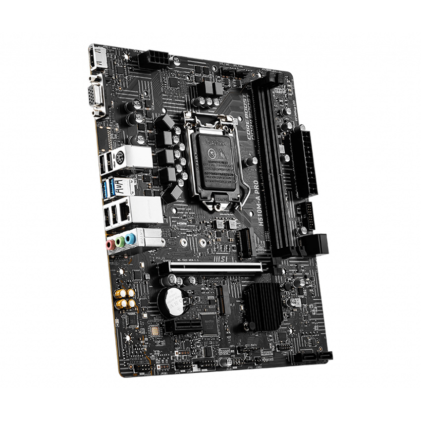 Bo Mạch Chủ/Mainboard MSI H510M-A PRO (Intel H510, Socket 1200, m-ATX, 2 khe Ram DDR4)- Hàng chính hãng