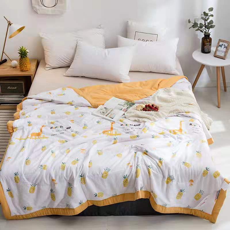 Chăn hè trần bông cotton đũi- Quả Dứa Nhỏ